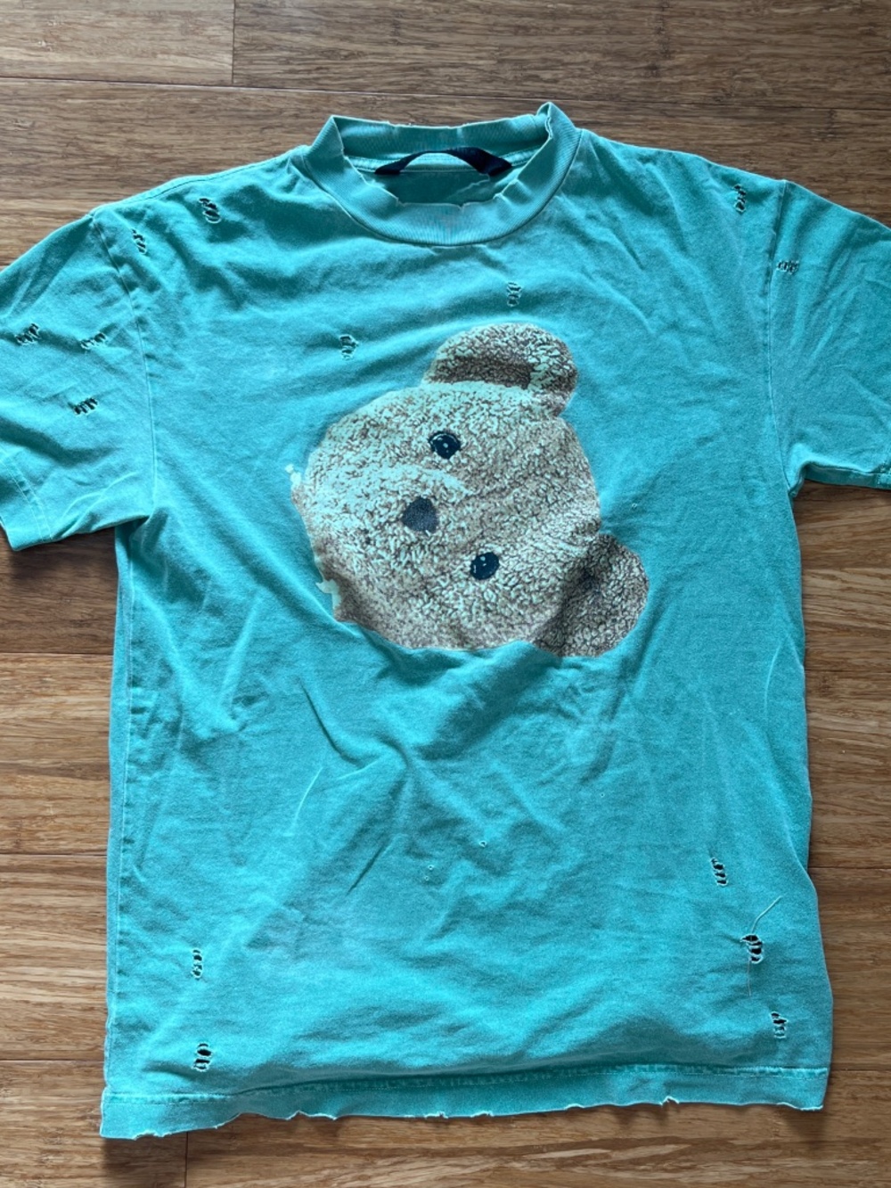 PALM ANGELS HEAD BEAR DISTRESS TSHIRT